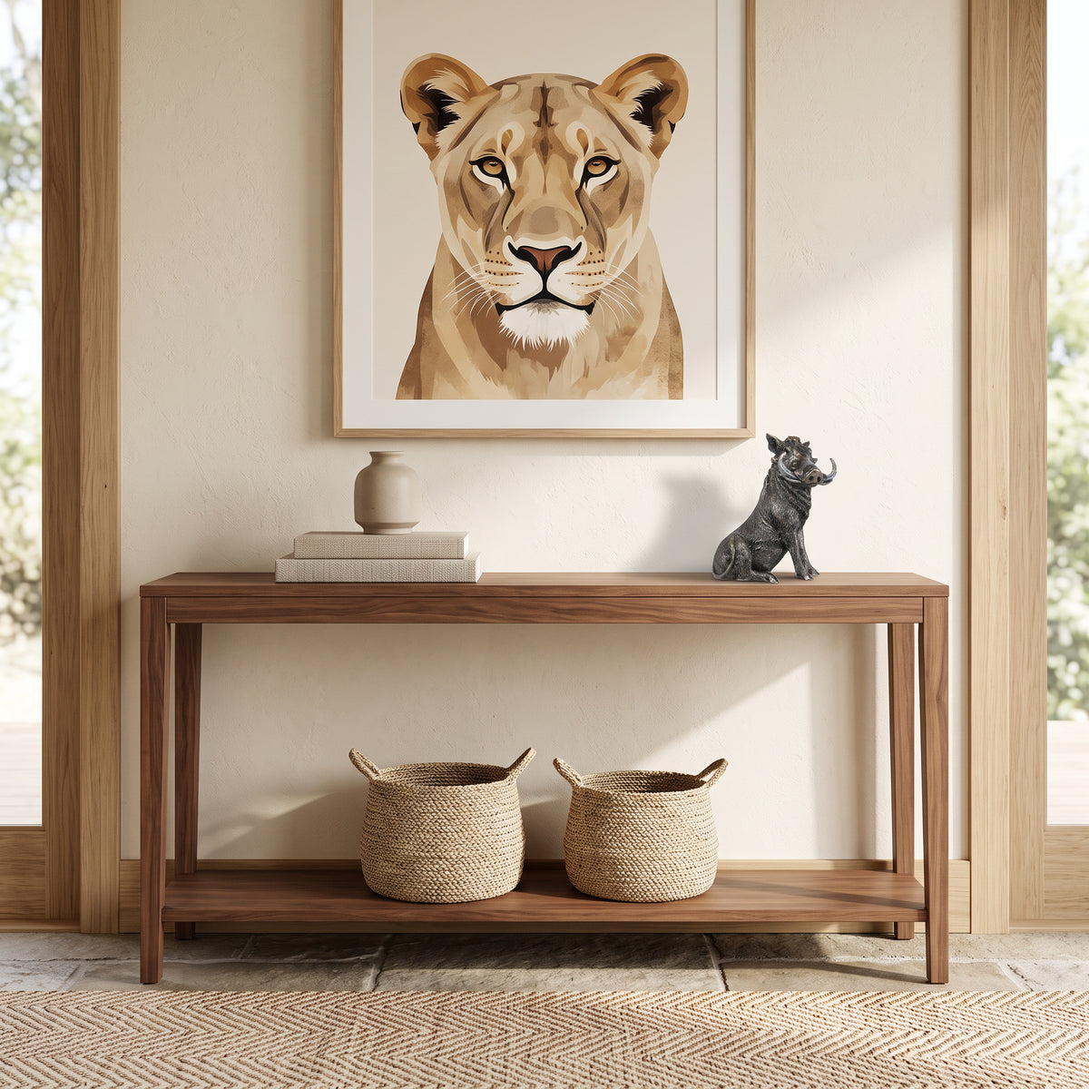Zawadi Warthog Sitting Sculpture 15 × 11 cm