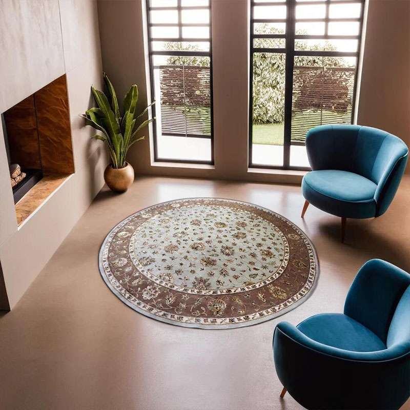 Round Saffavid Rug 270 × 270 cm