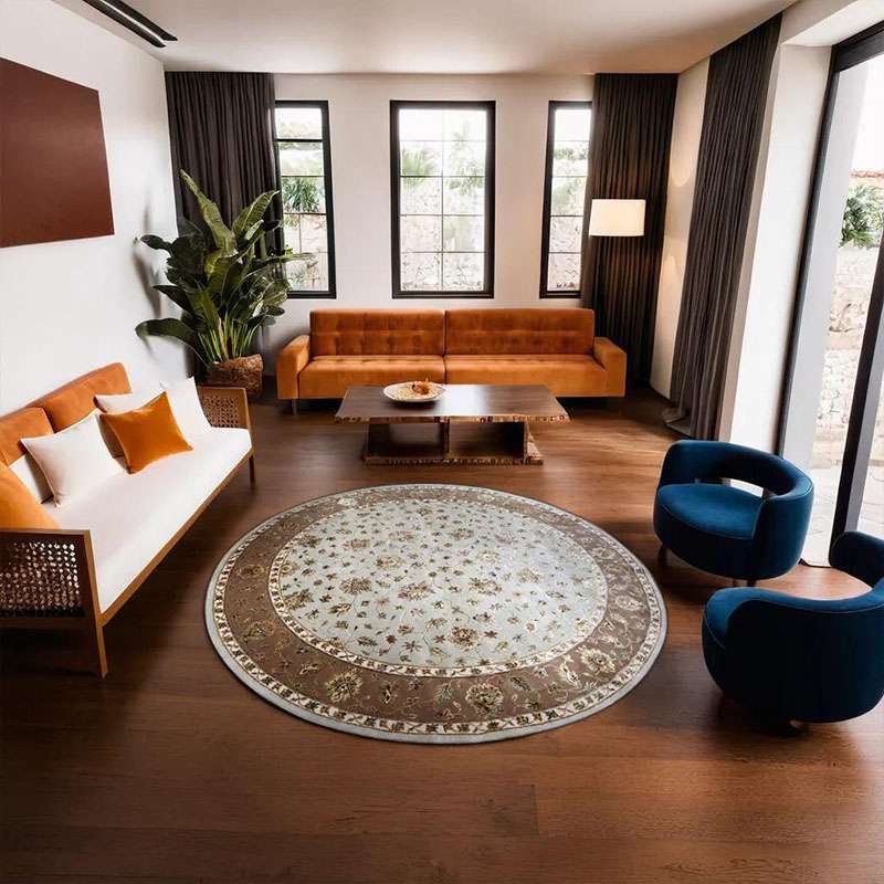 Round Saffavid Rug 270 × 270 cm