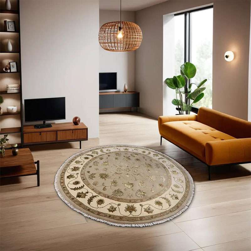 Round Saffavid Rug 184 × 184 cm