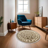 Round Saffavid Rug 184 × 184 cm