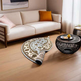 Round Saffavid Rug 304 × 304 cm