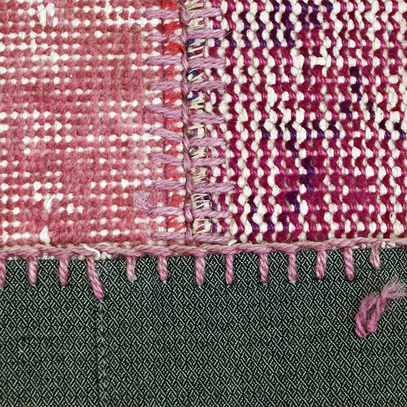 Modern Dusty Rose Pink Anatolian Collage Rug 245 × 165 cm