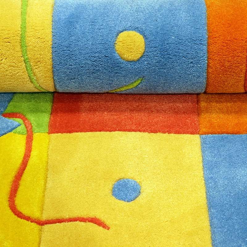 Tufted Kids Rug With Balloons And Hearts 150 × 80 cm