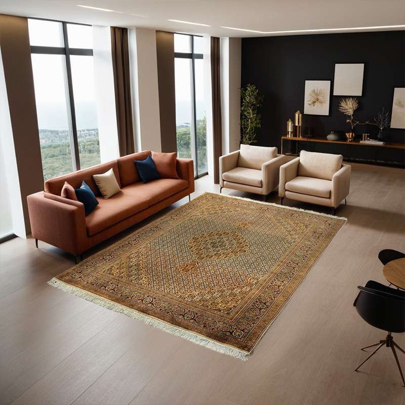 Part Silk Tabriz/50 Raj Rug 250 × 192 cm