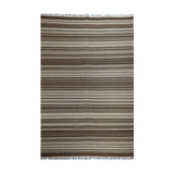 Brown & Beige Tribal Geometric Kilim Rug Design 176 × 270 cm