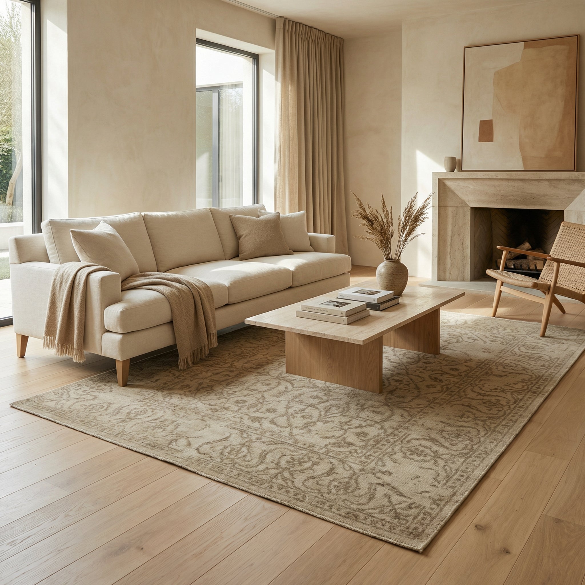 Modern Part Silk Tibet Rug 236 × 168 cm