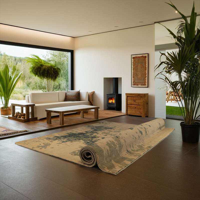Modern Part Silk Tibet Rug 175 × 242 cm
