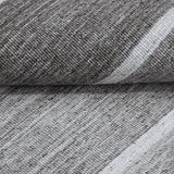 Grey & Ivory Contemporary Striped Kilim Rug Design 99 × 151 cm