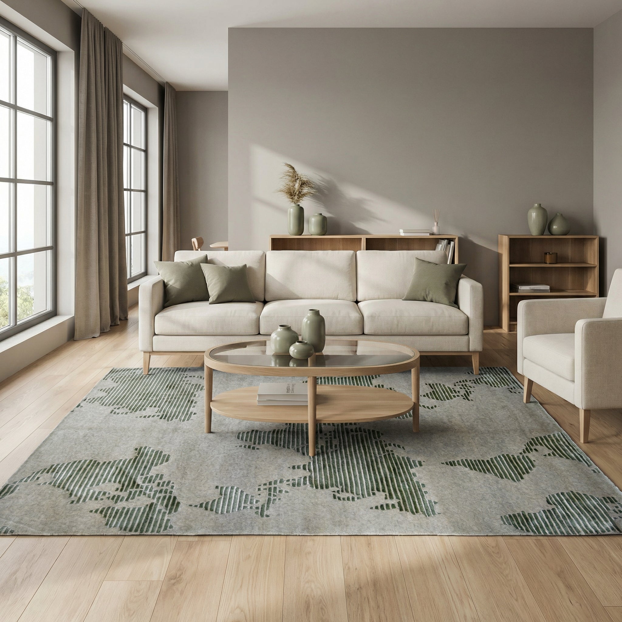Part Silk Tibet Rug 231 × 172 cm