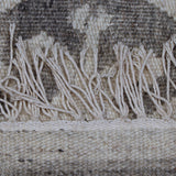 Grey, Ivory & Brown Tribal Geometric Kilim Rug Design 150 × 200 cm