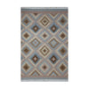 Beige & Blue Tribal Diamond Kilim Rug Design 150 × 200 cm