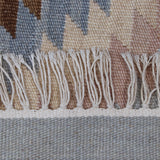 Beige & Blue Tribal Diamond Kilim Rug Design 150 × 200 cm