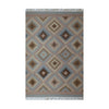 Blue & Beige Tribal Diamond Kilim Rug Design 150 × 200 cm