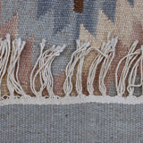 Blue & Beige Tribal Diamond Kilim Rug Design 150 × 200 cm