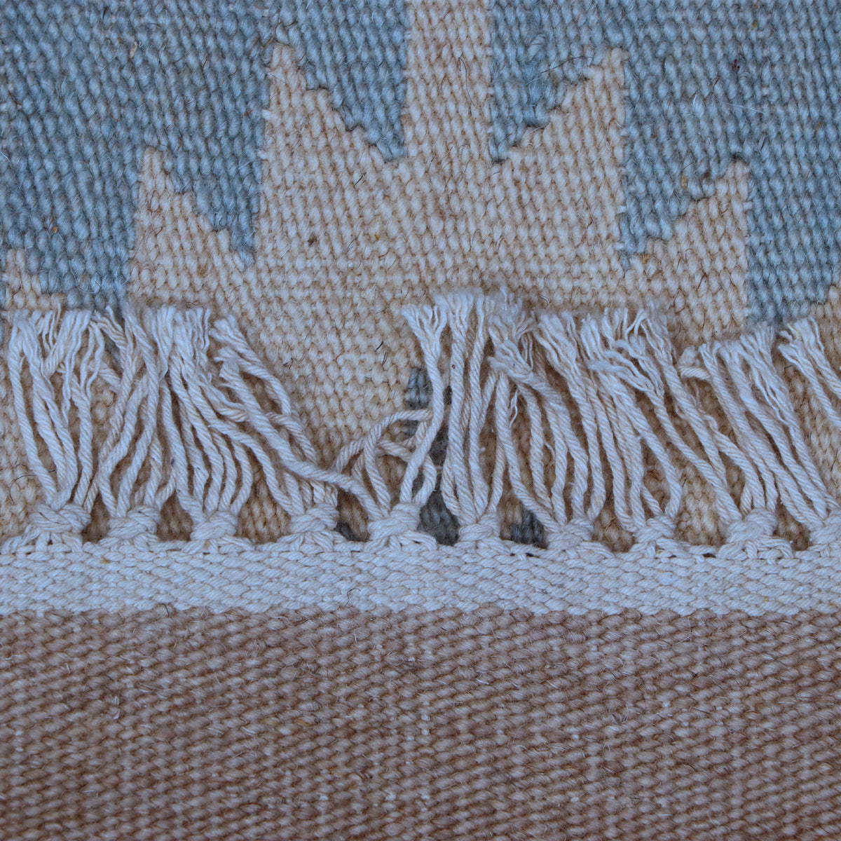 Blue & Beige Tribal Diamond Kilim Rug Design 170 × 240 cm