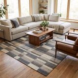 MODERN WOOLLEN KELIM RUG 203 × 291 cm