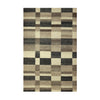 Brown, Grey & Ivory Patchwork Geometric Kilim Rug Design 160 × 196 cm