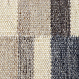 Brown, Grey & Ivory Patchwork Geometric Kilim Rug Design 160 × 196 cm