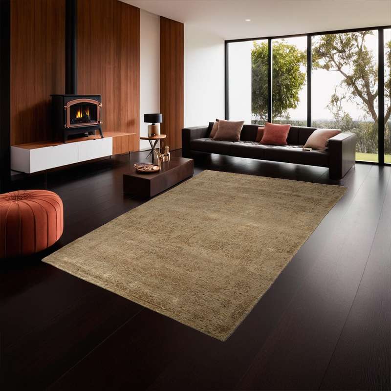Modern Part Silk Tibet Glaze Rug 176 × 240 cm
