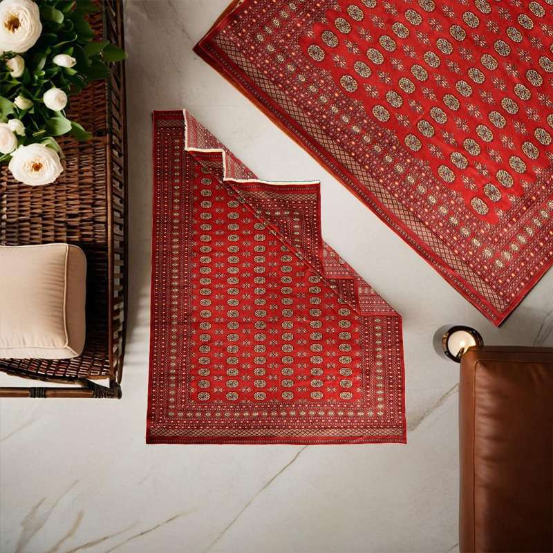 Red Mori Bukhara Rug 372 × 276 cm