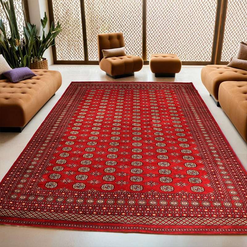 Red Mori Bukhara Rug 372 × 276 cm