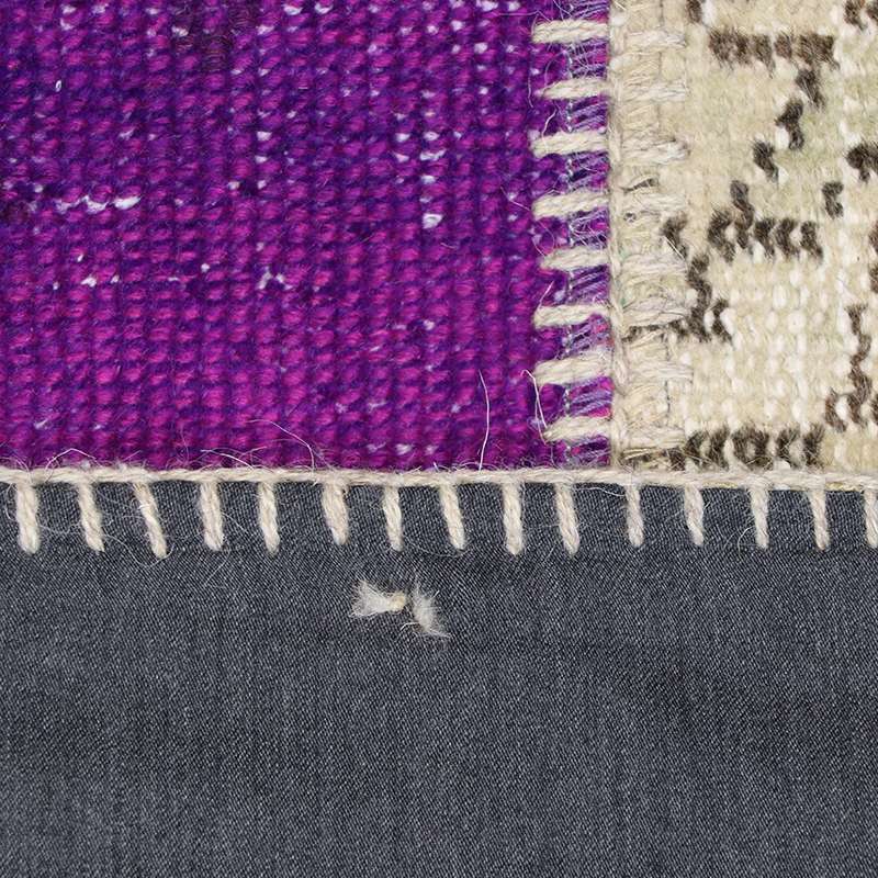 Mult-Coloured Hand-Knotted Modern Patchwork Collage Rug 353 × 253 cm