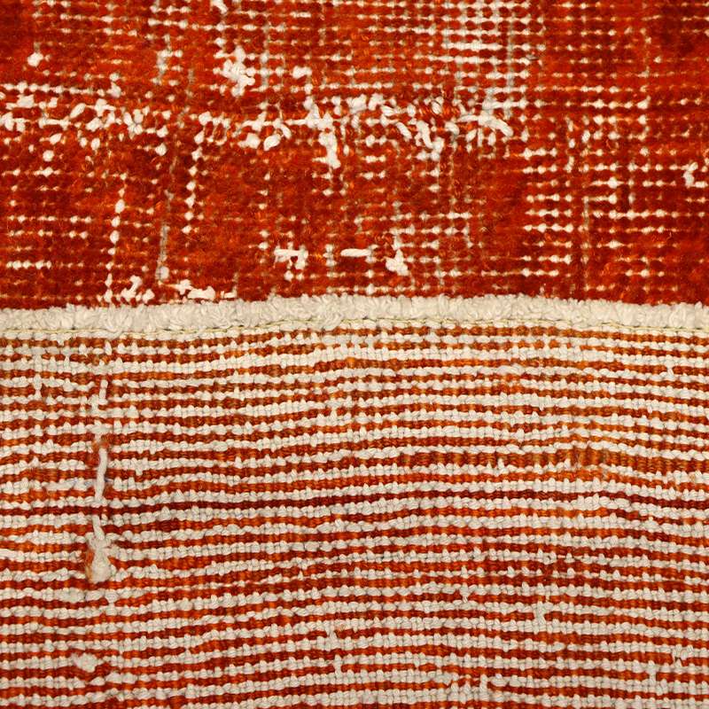 Burnt Orange Hand-Knotted Modern Vintage Rug 336 × 226 cm