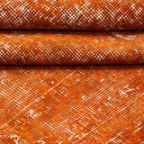 Burnt Orange Hand-Knotted Modern Vintage Rug 336 × 226 cm