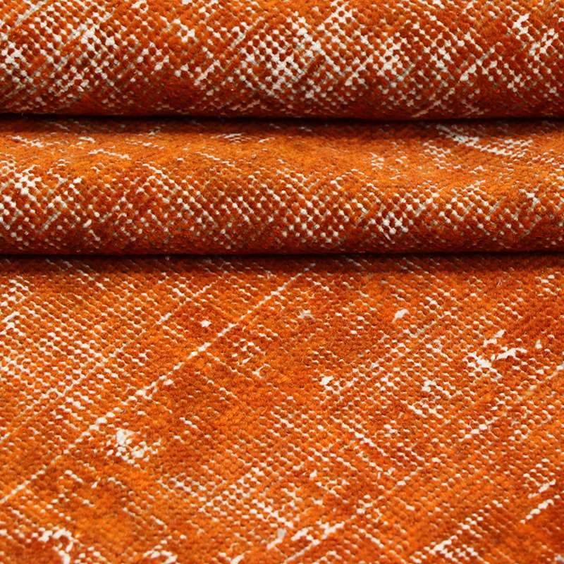 Burnt Orange Hand-Knotted Modern Vintage Rug 336 × 226 cm