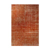 Burnt Orange Hand-Knotted Modern Vintage Rug 336 × 226 cm