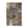 Neutral Hand-Knotted Modern Patchwork Collage Rug 297 × 200 cm