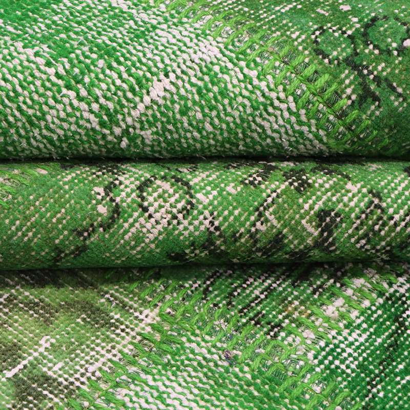 Green Hand-Knotted Modern Patchwork Collage Rug 351 × 251 cm