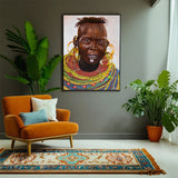 Iven Amali African Portrait Oil Painting 80 × 61 cm