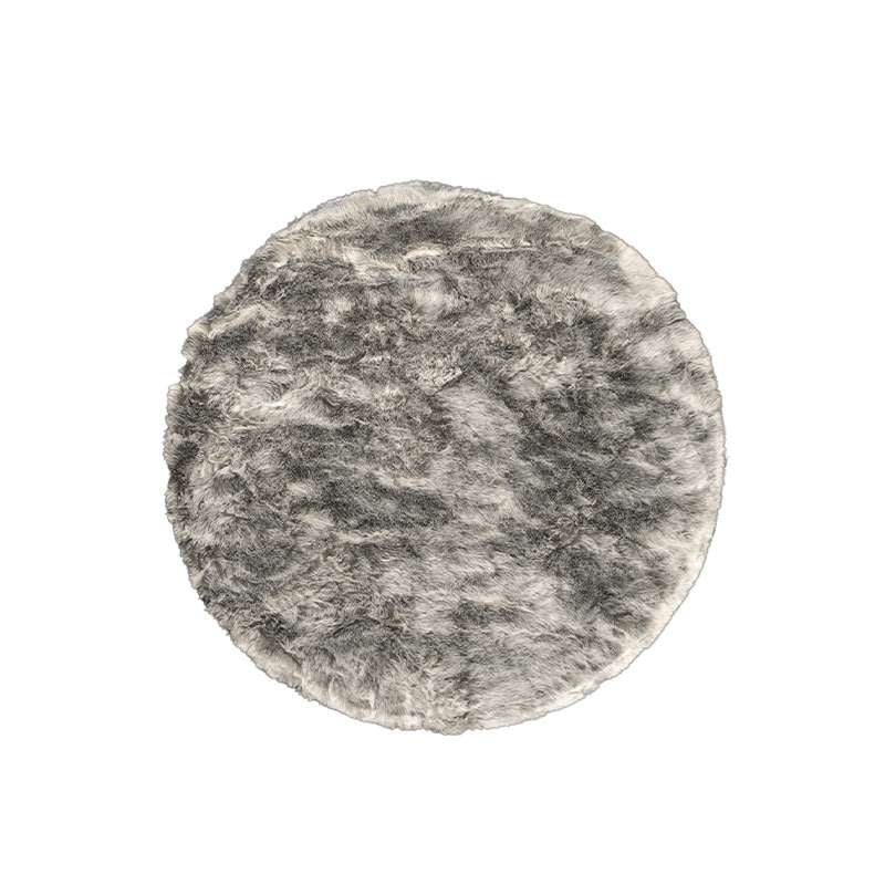Modern Grey Plush Faux Fur Rugs
