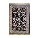 Black Persian Kashan Rug Design