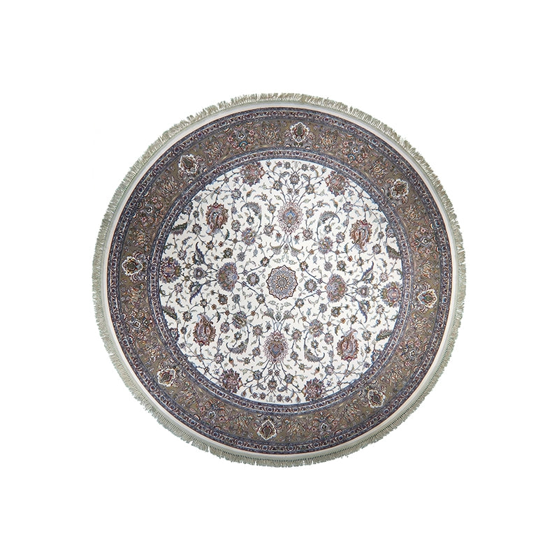 Round Persian Kashan Rug Design 300 × 300 cm