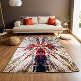 Multi-Coloured Modern Urban Wave Rug Design