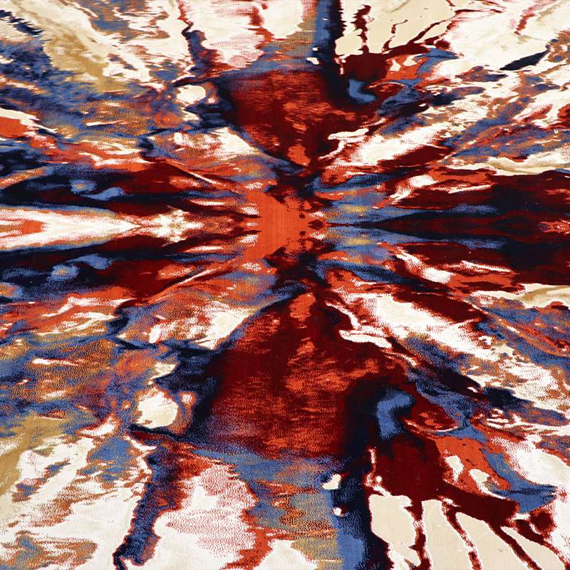 Multi-Coloured Modern Urban Wave Rug Design