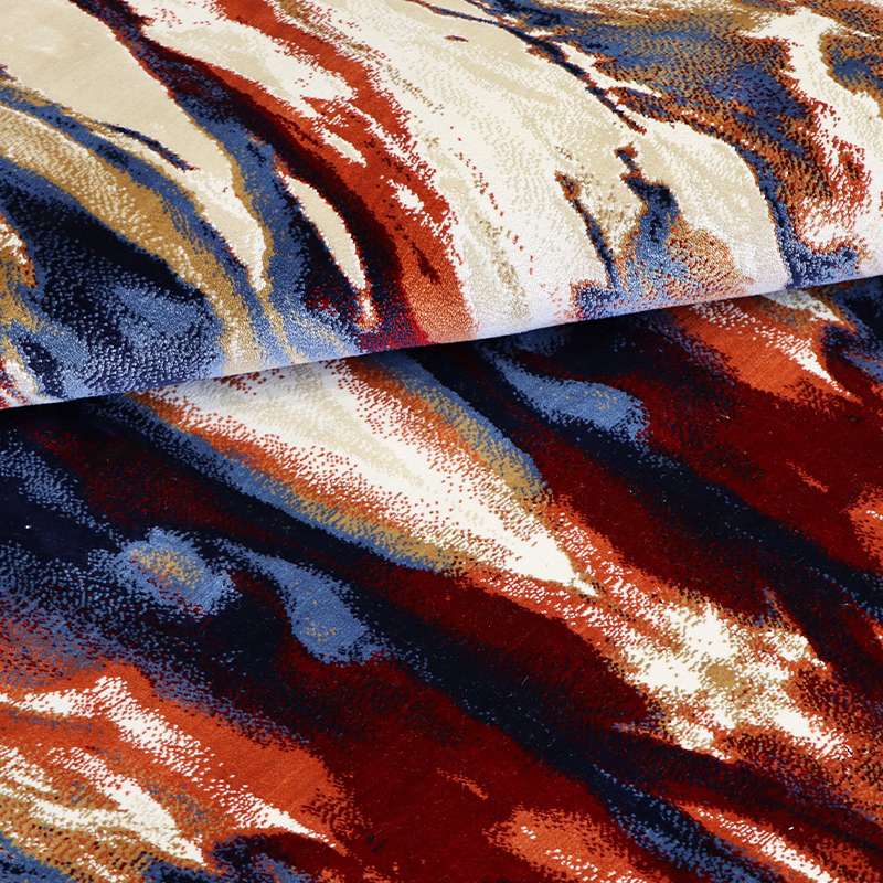Multi-Coloured Modern Urban Wave Rug Design