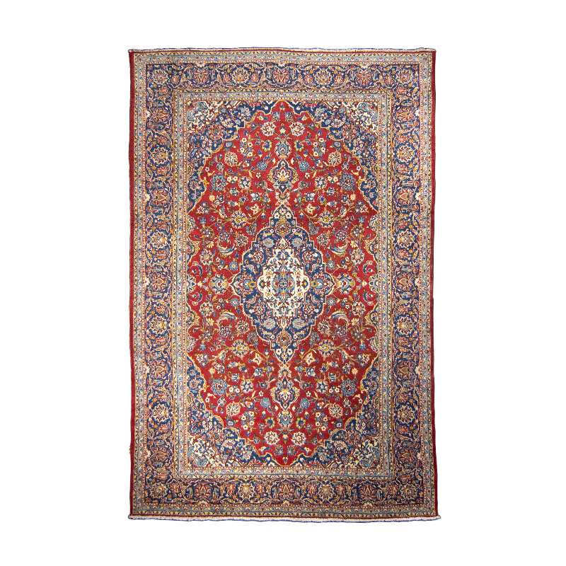 Refurbished Persian Kashan Rug 400 × 248 cm