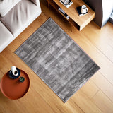 Modern Plush Pile Rugs In Grey Pianura Collection