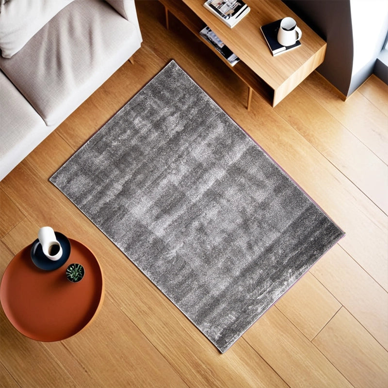 Modern Plush Pile Rugs In Grey Pianura Collection