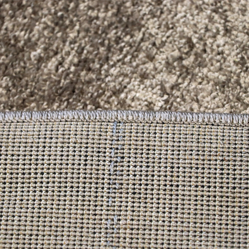 Modern Plush Pile Rugs In Dark Beige Pianura Collection