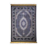 Navy Blue Tabriz Mahi Rug 230 × 160 cm