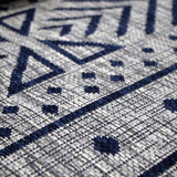 Navy Tribal Design Outdoor Rugs