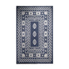 Navy & Grey Tribal Geometric Outdoor Rug 305x240cm
