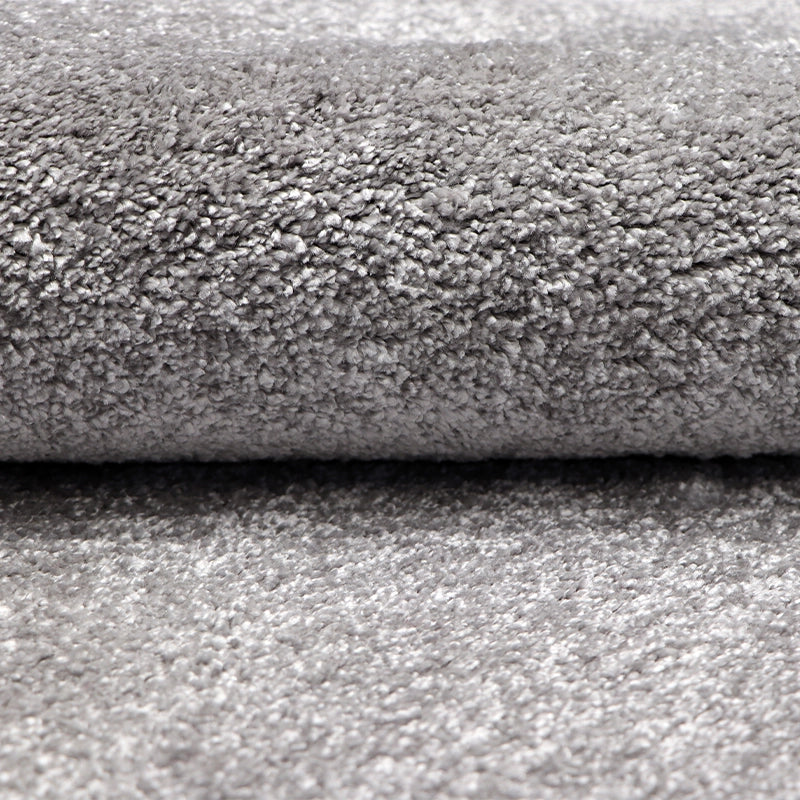 Modern Plush Pile Rugs In Light Grey Pianura Collection
