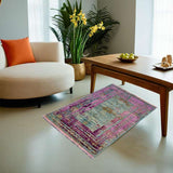 Modern Part Silk Historia Rug 80 × 150 cm
