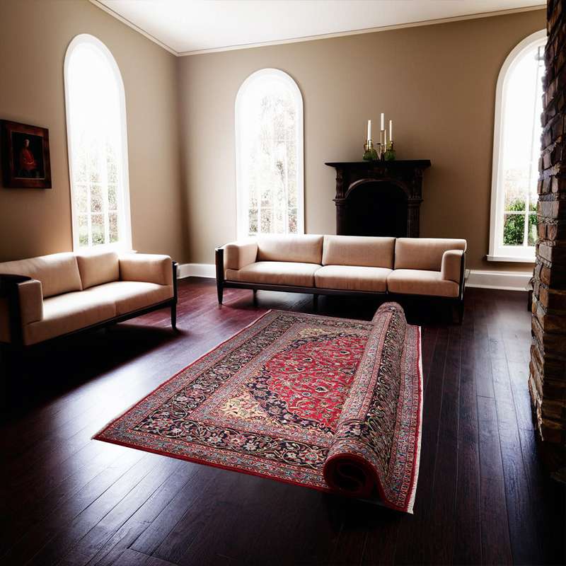 Refurbished Persian Kaashmar Rug 378 × 292 cm